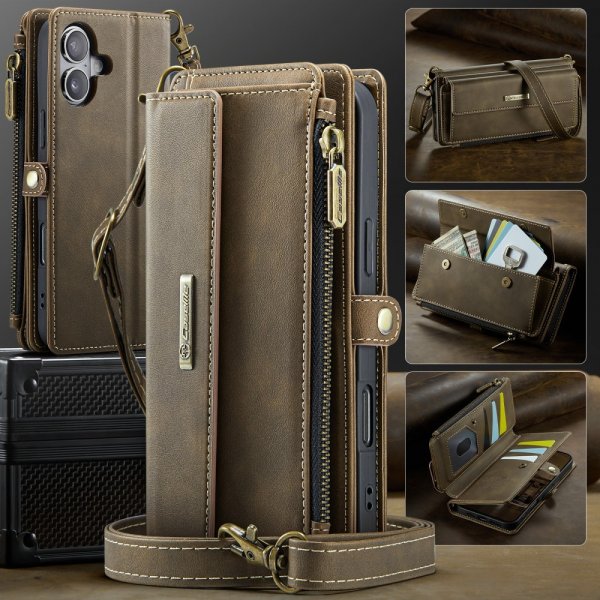 CaseMe iPhone 16 Fodral C39 Series Brun