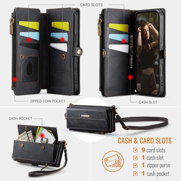 CaseMe iPhone 16 Fodral C39 Series Svart