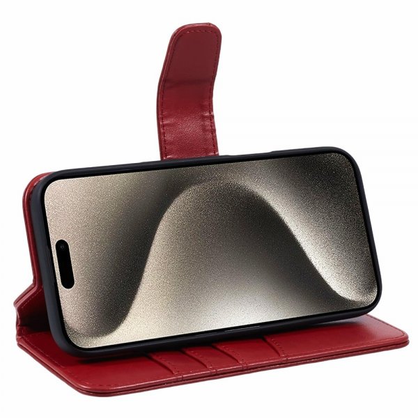 Nordic Covers iPhone 16 Fodral Essential Leather Poppy Red