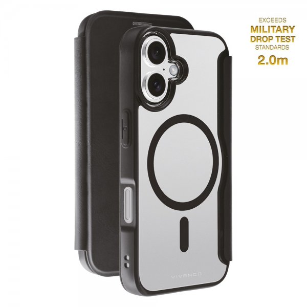 Vivanco iPhone 16 Fodral Mag Wallet Svart
