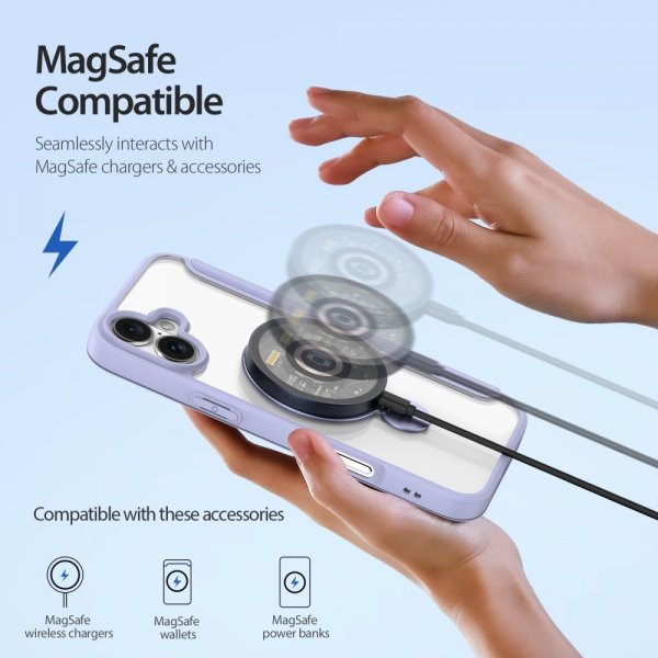 Dux Ducis iPhone 16 Fodral Skin X Pro Series Kickstand MagSafe Lila