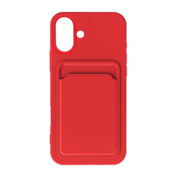 iPhone 16 Skal Korthållare Röd
