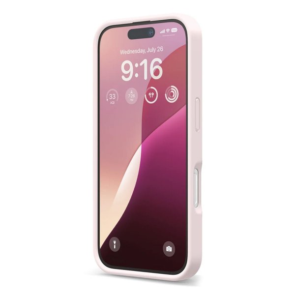 Rvelon iPhone 16 Skal Silikon Rosa