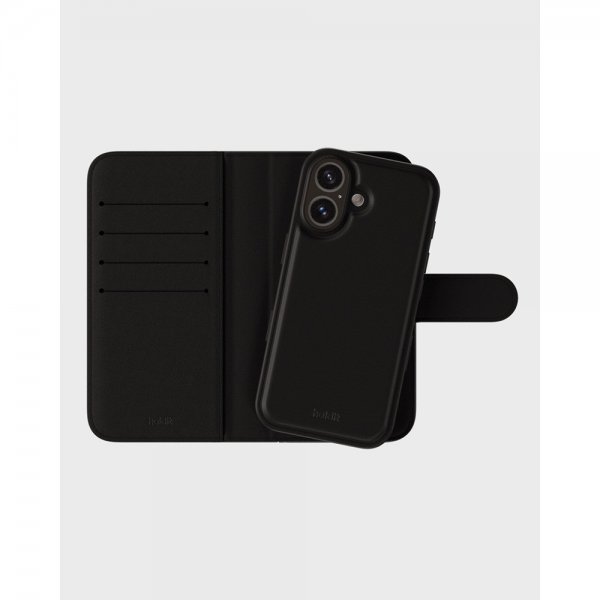 holdit iPhone 16 Plus Fodral Wallet Case Magnet Plus Svart