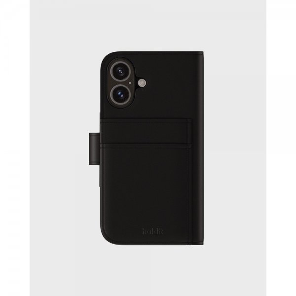 holdit iPhone 16 Plus Fodral Wallet Case Magnet Plus Svart