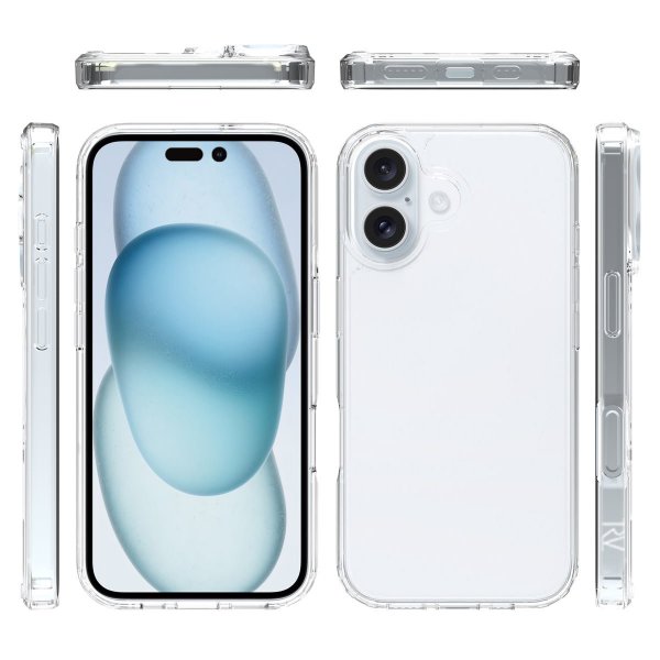 Rvelon iPhone 16 Plus Skal Stöttålig Transparent