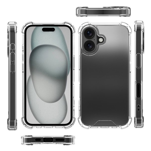 iPhone 16 Plus Skal Stöttålig Transparent