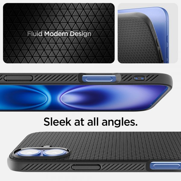 Spigen iPhone 16 Plus Skal Liquid Air Matte Black