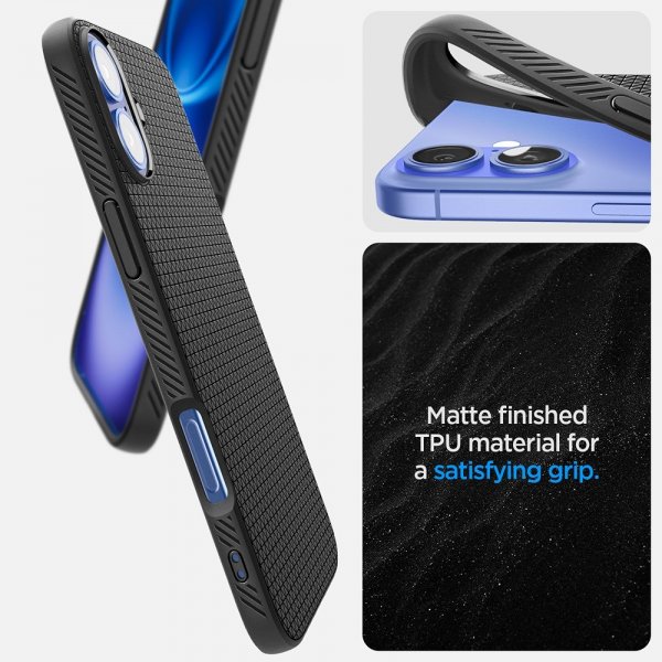 Spigen iPhone 16 Plus Skal Liquid Air Matte Black