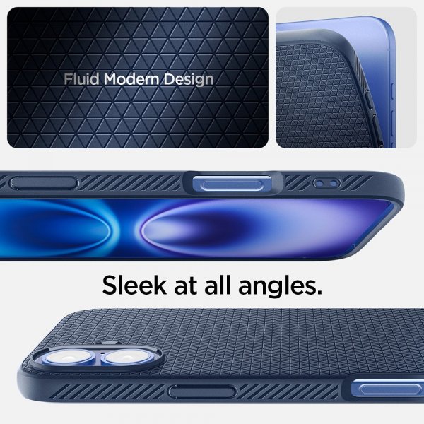 Spigen iPhone 16 Plus Skal Liquid Air Navy Blue