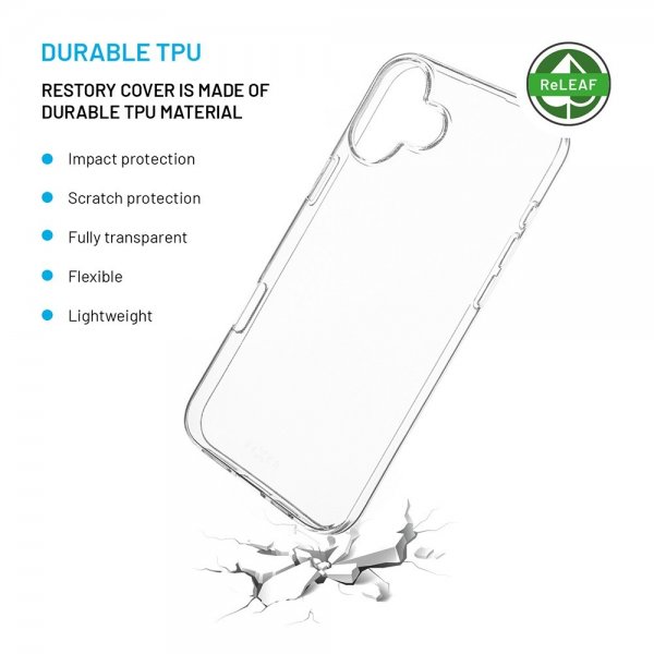 Fixed iPhone 16 Plus Skal ReStory Transparent