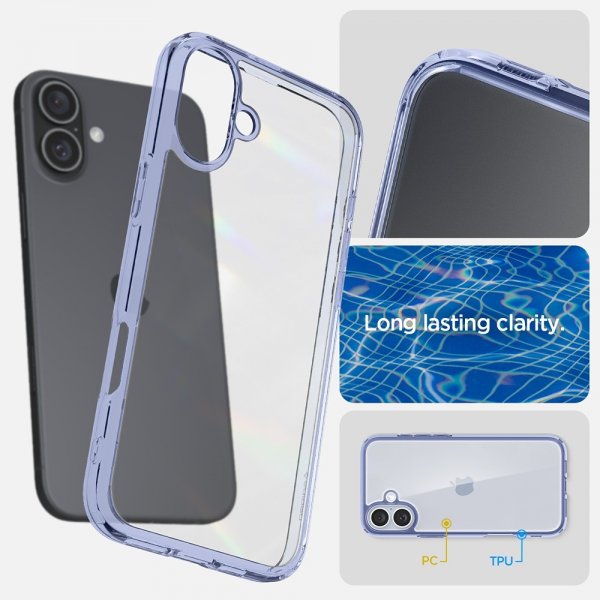Spigen iPhone 16 Plus Skal Ultra Hybrid Sky Crystal