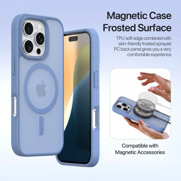 Dux Ducis iPhone 16 Pro Fodral 2-i-1 Lawa Series MagSafe Blå
