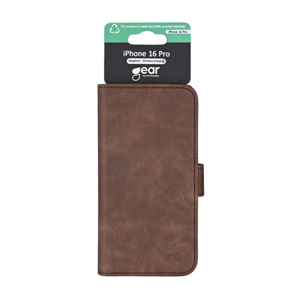 Gear iPhone 16 Pro Fodral 3 Kortfack Brun