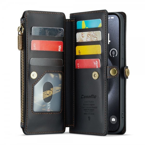 CaseMe iPhone 16 Pro Fodral C36 Series Svart