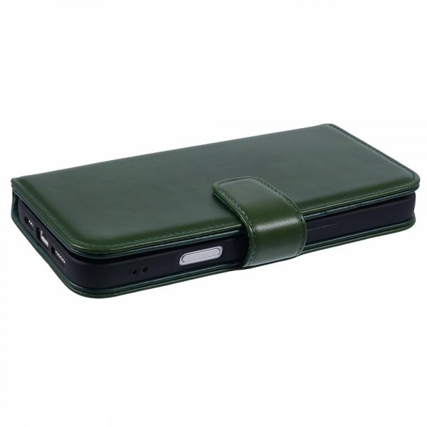 Nordic Covers iPhone 16 Pro Fodral Essential Leather Juniper Green