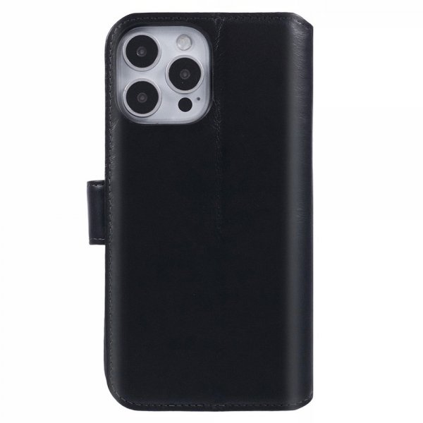 Nordic Covers iPhone 16 Pro Fodral Essential Leather Raven Black