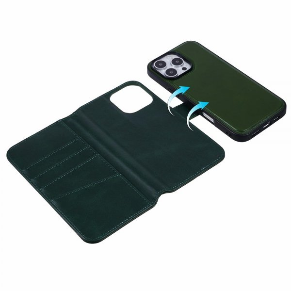 Nordic Covers iPhone 16 Pro Fodral MagLeather Juniper Green