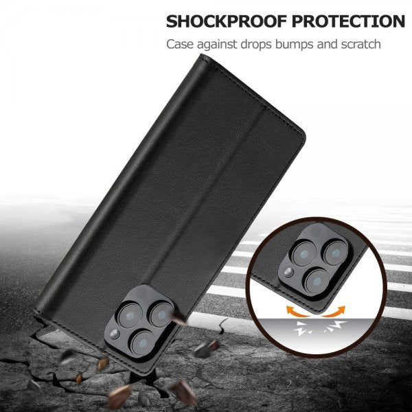 Lc.Imeeke iPhone 16 Pro Fodral med Kortfack Stativfunktion Svart