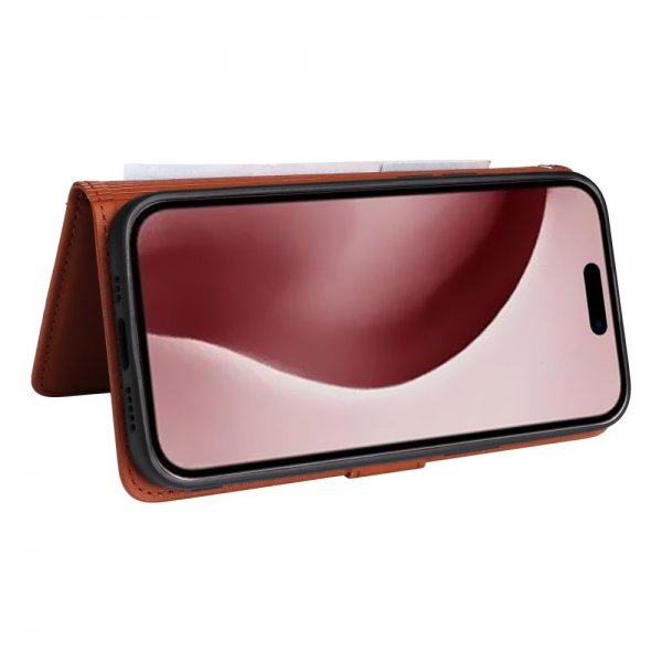 Betopnice iPhone 16 Pro Fodral med Löstagbart Skal 005 Brun
