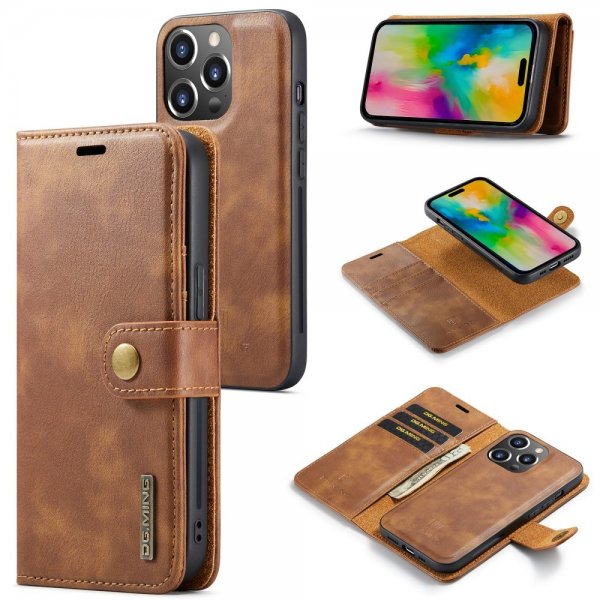 Dg.Ming iPhone 16 Pro Fodral med Löstagbart Skal Brun
