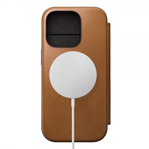 Nomad iPhone 16 Pro Fodral Modern Leather Folio English Tan