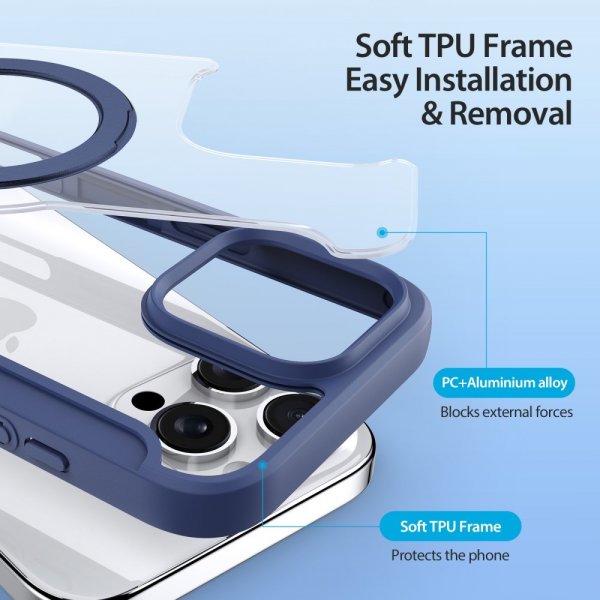 Dux Ducis iPhone 16 Pro Fodral Skin X Pro Series Kickstand MagSafe Blå