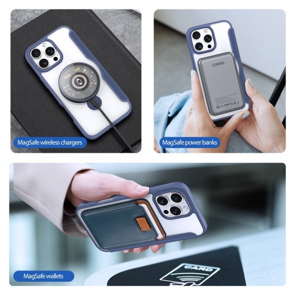 Dux Ducis iPhone 16 Pro Fodral Skin X Pro Series Kickstand MagSafe Blå