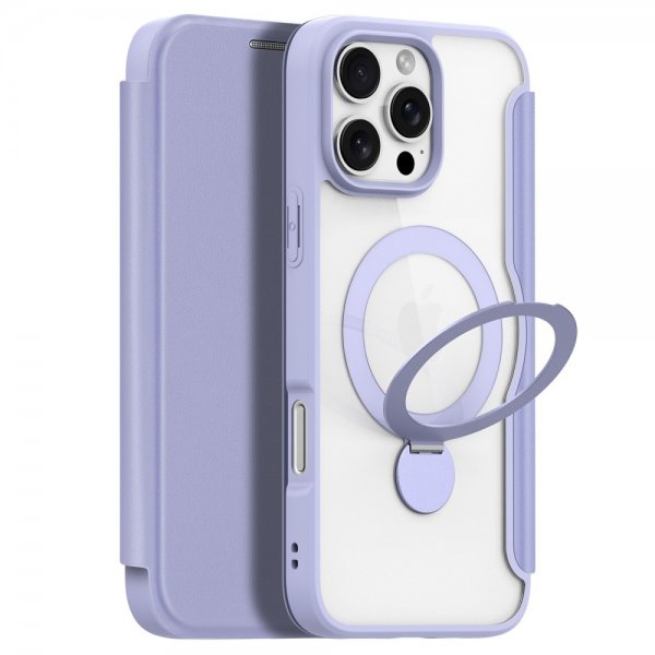 Dux Ducis iPhone 16 Pro Fodral Skin X Pro Series Kickstand MagSafe Lila