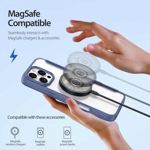Dux Ducis iPhone 16 Pro Fodral Skin X Pro Series MagSafe Blå