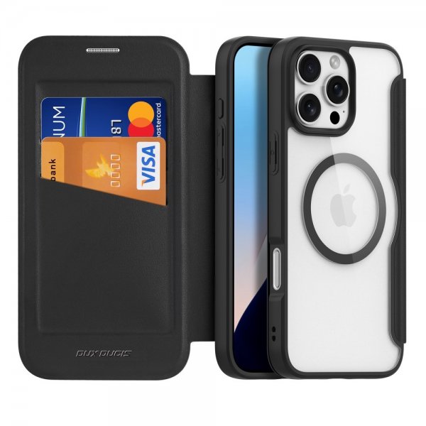 Dux Ducis iPhone 16 Pro Fodral Skin X Pro Series MagSafe Svart