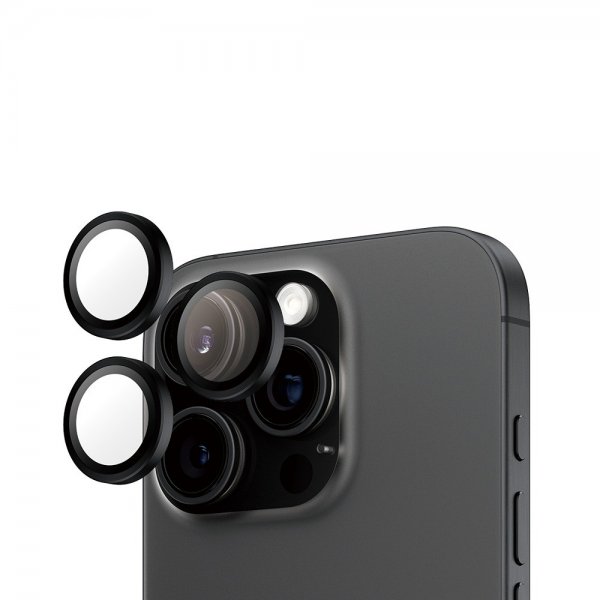 PanzerGlass iPhone 16 Pro/iPhone 16 Pro Max Kameraskydd Hoops Svart