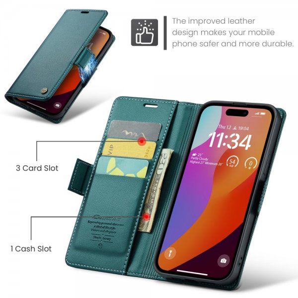 CaseMe iPhone 16 Pro Max Fodral 023 Series Grön