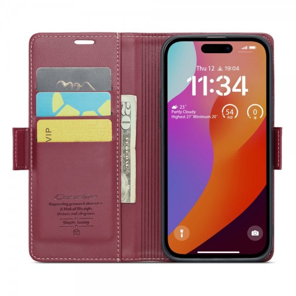 CaseMe iPhone 16 Pro Max Fodral 023 Series Röd