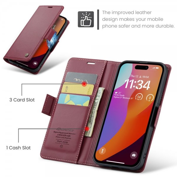 CaseMe iPhone 16 Pro Max Fodral 023 Series Röd