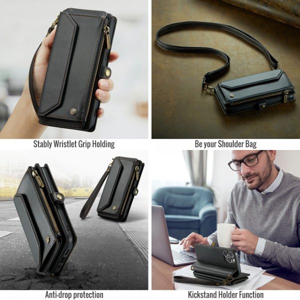 CaseMe iPhone 16 Pro Max Fodral C36 Series Svart