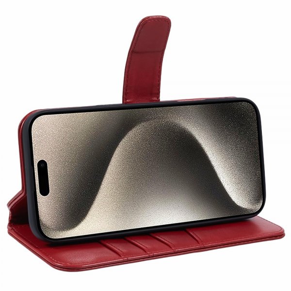 Nordic Covers iPhone 16 Pro Max Fodral Essential Leather Poppy Red