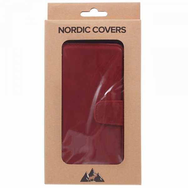 Nordic Covers iPhone 16 Pro Max Fodral Essential Leather Poppy Red