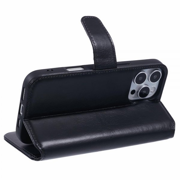 Nordic Covers iPhone 16 Pro Max Fodral Essential Leather Raven Black