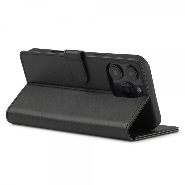 Lc.Imeeke iPhone 16 Pro Max Fodral med Kortfack Stativfunktion Svart