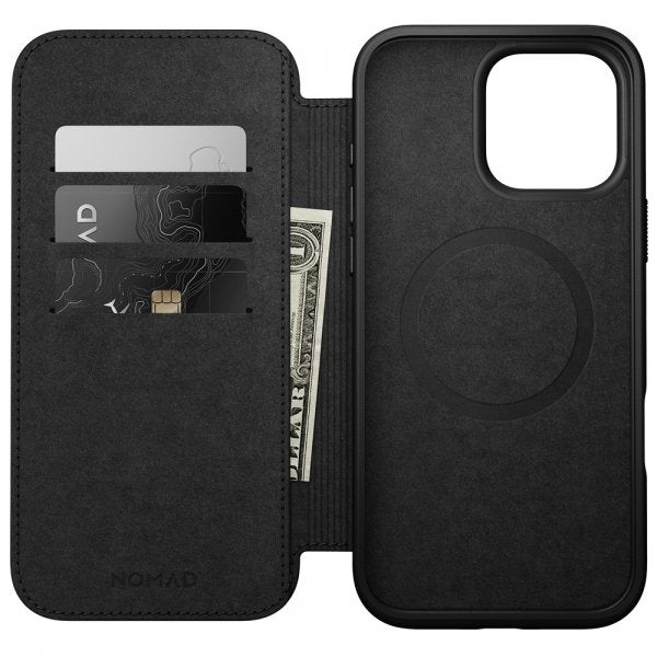 Nomad iPhone 16 Pro Max Fodral Modern Leather Folio Brun
