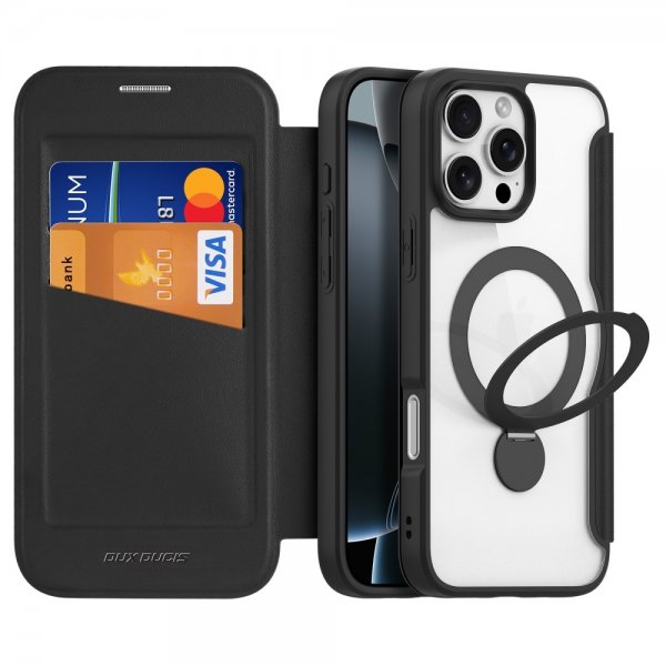 Dux Ducis iPhone 16 Pro Max Fodral Skin X Pro Series Kickstand MagSafe Svart