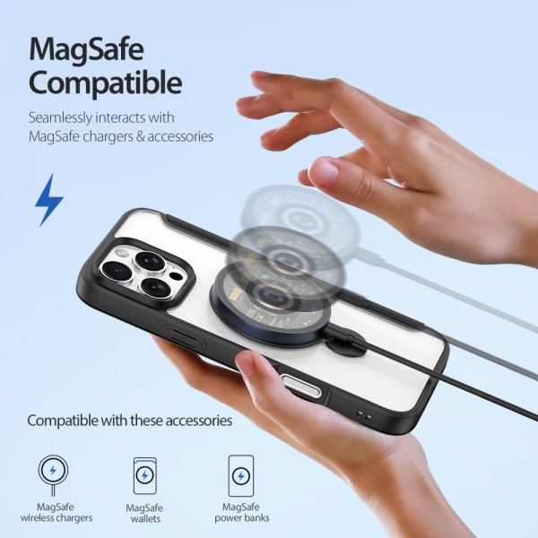 Dux Ducis iPhone 16 Pro Max Fodral Skin X Pro Series Kickstand MagSafe Svart