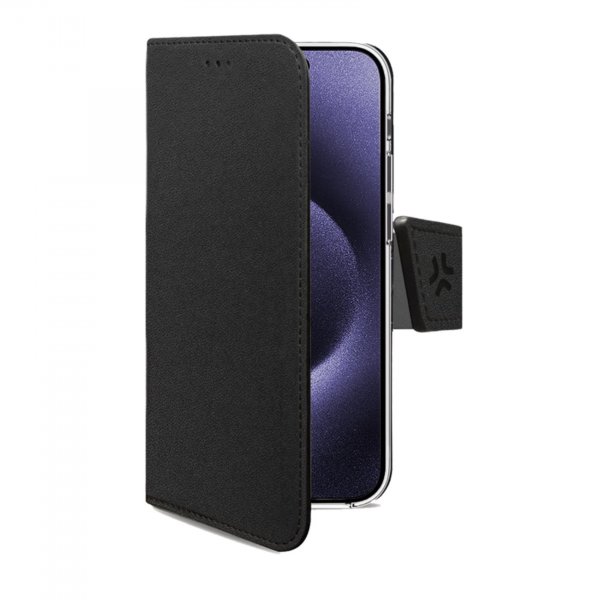 Celly iPhone 16 Pro Max Fodral Wally Wallet Case Svart