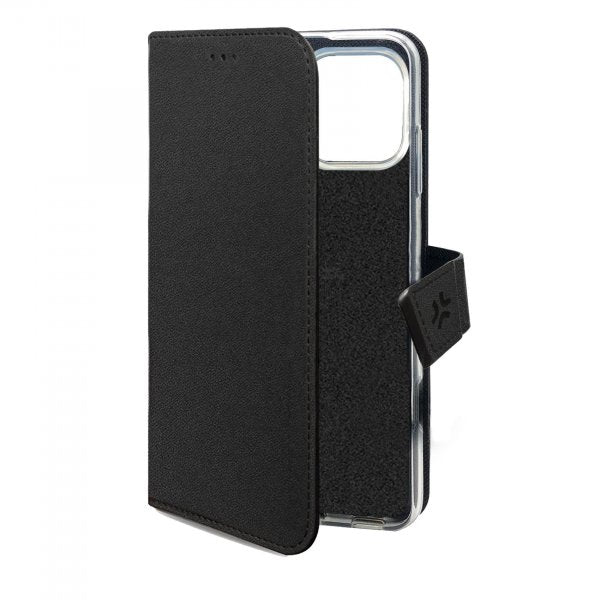 Celly iPhone 16 Pro Max Fodral Wally Wallet Case Svart