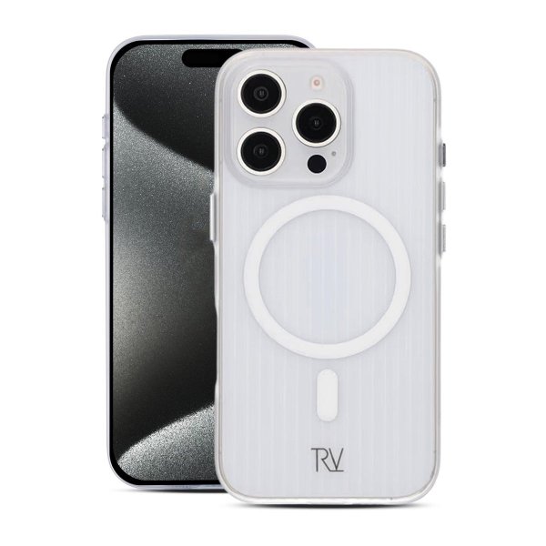 Rvelon iPhone 16 Pro Max Skal Korrugerad MagSafe Transparent
