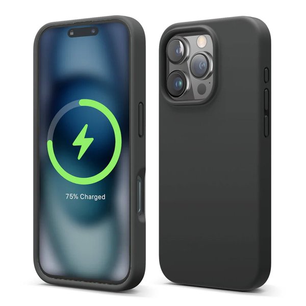 Rvelon iPhone 16 Pro Max Skal Silikon MagSafe Svart