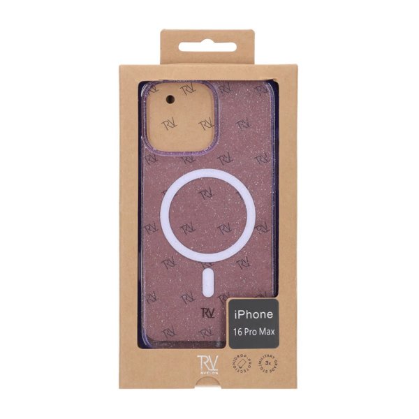 Rvelon iPhone 16 Pro Max Skal Glitter MagSafe Lila