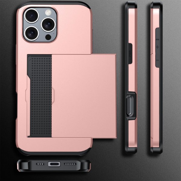 iPhone 16 Pro Max Skal Card Slide Grå
