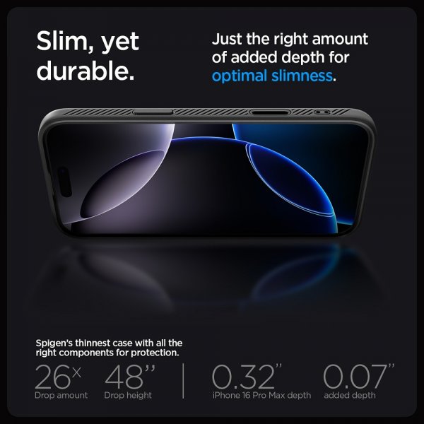 Spigen iPhone 16 Pro Max Skal Liquid Air T MagFit Matte Black